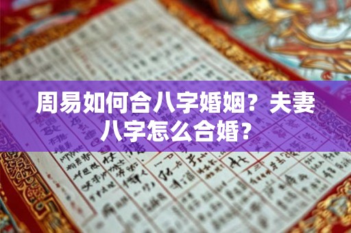 周易如何合八字婚姻?夫妻八字怎么合婚? 周易如何合八字婚姻?夫妻八字怎么合婚?