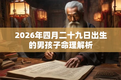 2026年四月二十九日出生的男孩子命理解析