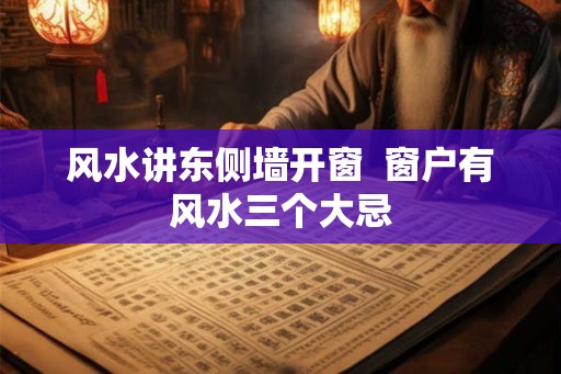 风水讲东侧墙开窗  窗户有风水三个大忌