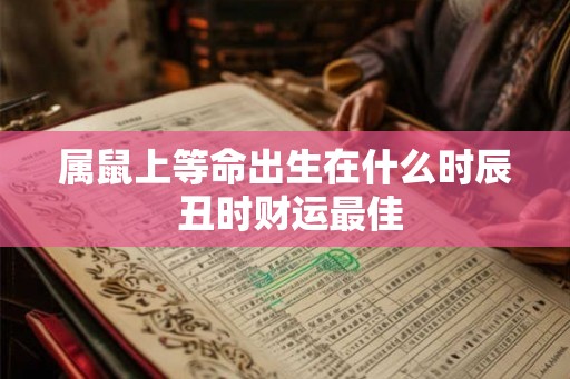 属鼠上等命出生在什么时辰 丑时财运最佳