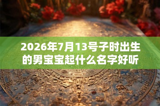 2026年7月13号子时出生的男宝宝起什么名字好听
