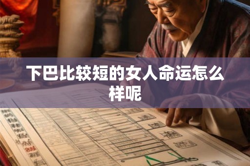 下巴比较短的女人命运怎么样呢
