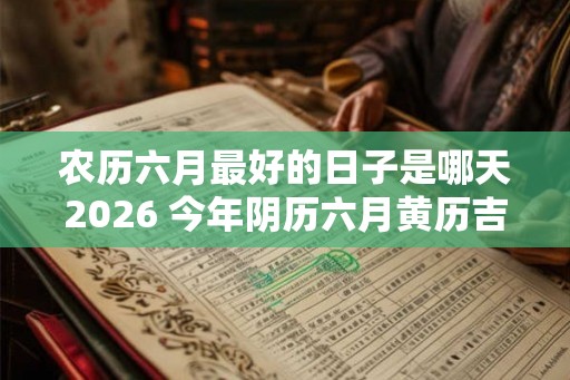 农历六月最好的日子是哪天2026 今年阴历六月黄历吉日一览表