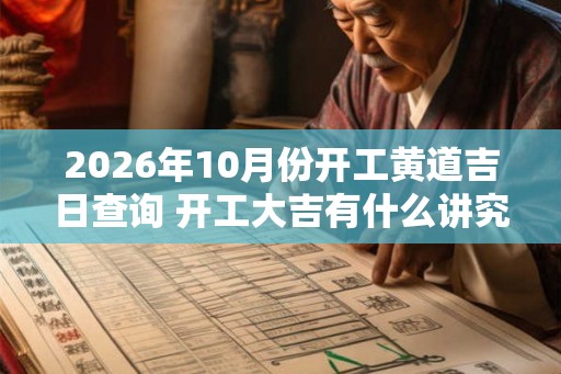 2026年10月份开工黄道吉日查询 开工大吉有什么讲究