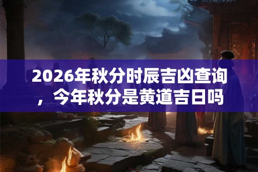 2026年秋分时辰吉凶查询，今年秋分是黄道吉日吗