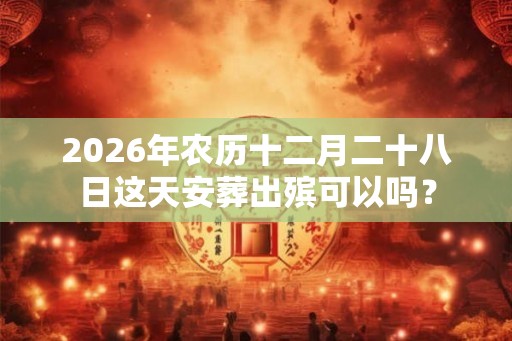 2026年农历十二月二十八日这天安葬出殡可以吗? 2026年农历十二月二十八日这天安葬出殡可以吗?