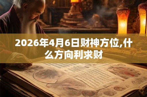 2026年4月6日财神方位,什么方向利求财