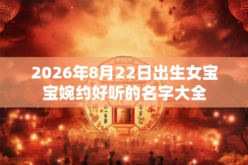 2026年8月22日出生女宝宝婉约好听的名字大全