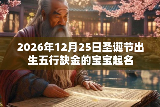 2026年12月25日圣诞节出生五行缺金的宝宝起名