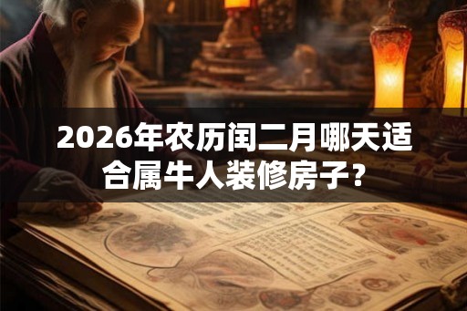 2026年农历闰二月哪天适合属牛人装修房子？