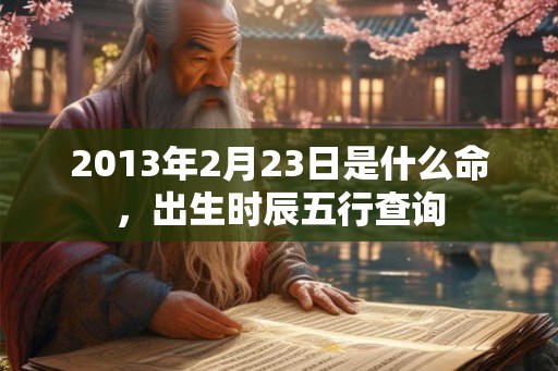 2013年2月23日是什么命，出生时辰五行查询