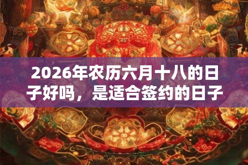 2026年农历六月十八的日子好吗,是适合签约的日子吗? 2026年农历六月十八的日子好吗,是适合签约的日子吗?