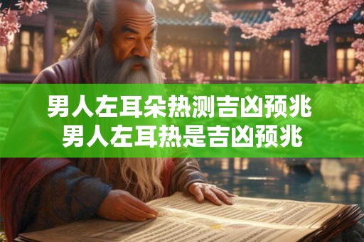 男人左耳朵热测吉凶预兆 男人左耳热是吉凶预兆