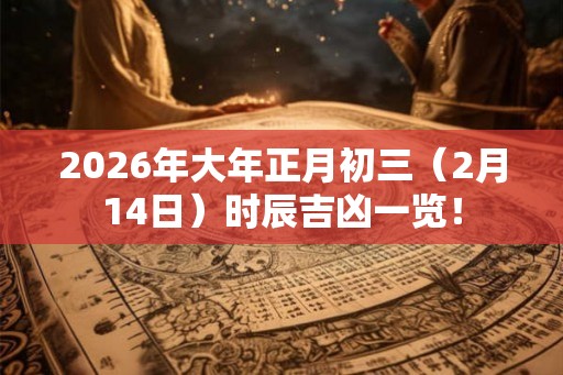 2026年大年正月初三(2月14日)时辰吉凶一览! 2026年大年正月初三(2月14日)时辰吉凶一览!
