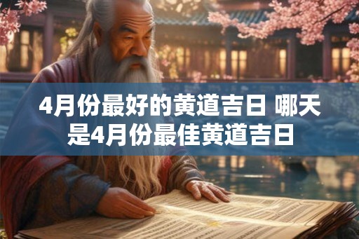 4月份最好的黄道吉日 哪天是4月份最佳黄道吉日 4月份最好的黄道吉日 哪天是4月份最佳黄道吉日