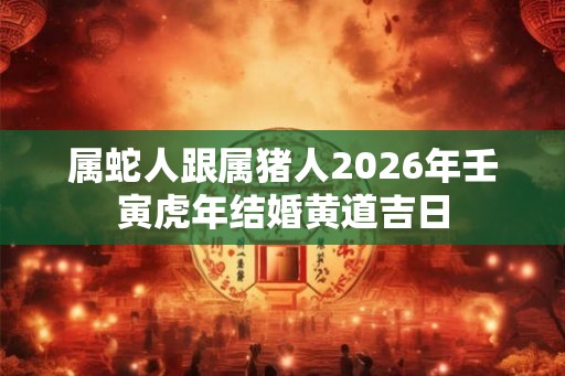 属蛇人跟属猪人2026年壬寅虎年结婚黄道吉日