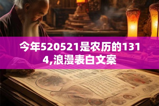 今年520521是农历的1314,浪漫表白文案