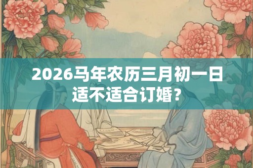 2026马年农历三月初一日适不适合订婚？