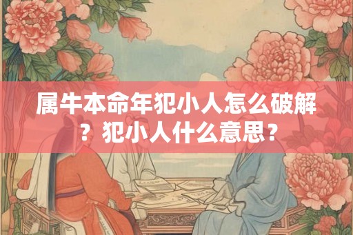 属牛本命年犯小人怎么破解？犯小人什么意思？