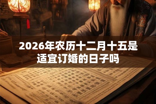 2026年农历十二月十五是适宜订婚的日子吗