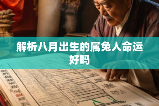 解析八月出生的属兔人命运好吗