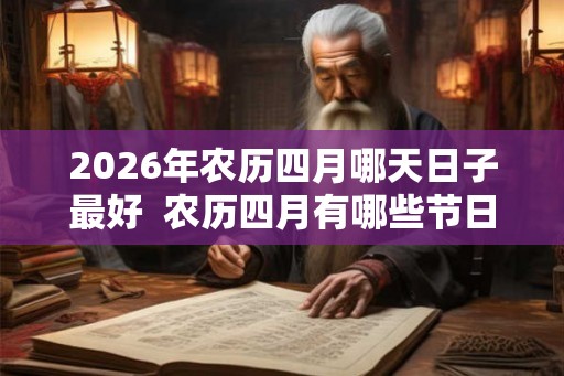 2026年农历四月哪天日子最好  农历四月有哪些节日