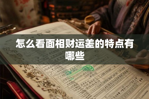 怎么看面相财运差的特点有哪些