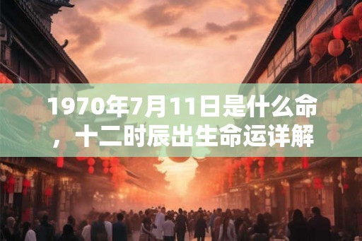 1970年7月11日是什么命，十二时辰出生命运详解