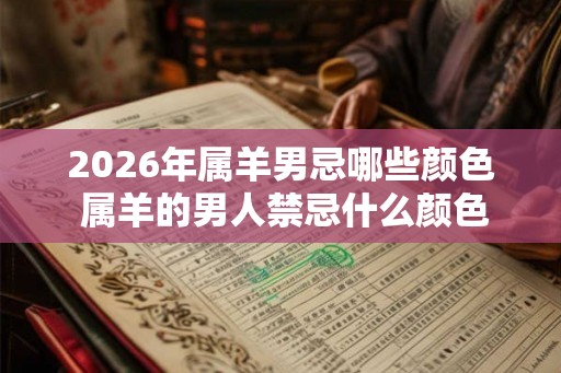 2026年属羊男忌哪些颜色 属羊的男人禁忌什么颜色