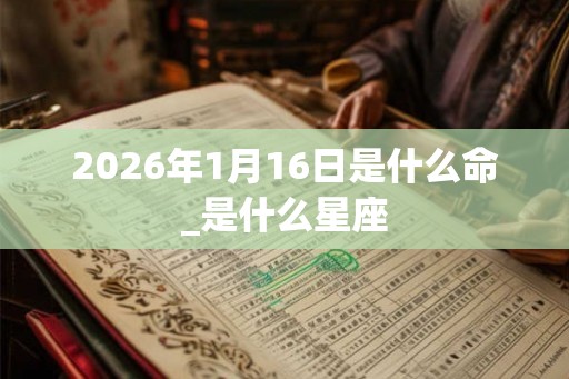 2026年1月16日是什么命_是什么星座