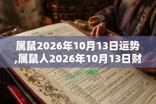 属鼠2026年10月13日运势,属鼠人2026年10月13日财运,生肖鼠2026年10月13日运势 属鼠2026年10月13日运势,属鼠人2026年10月13日财运,生肖鼠2026年10月13日运势