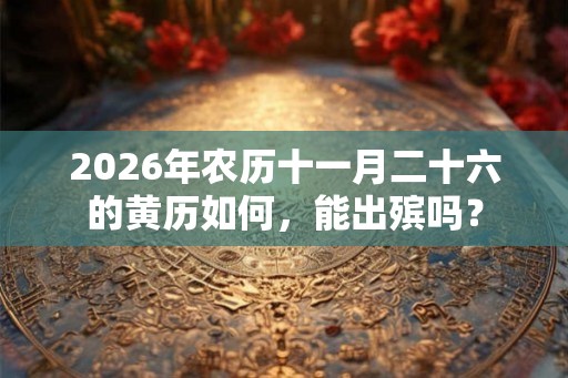 2026年农历十一月二十六的黄历如何，能出殡吗？