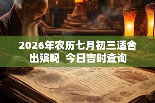 2026年农历七月初三适合出殡吗  今日吉时查询