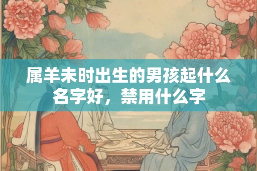 属羊未时出生的男孩起什么名字好，禁用什么字