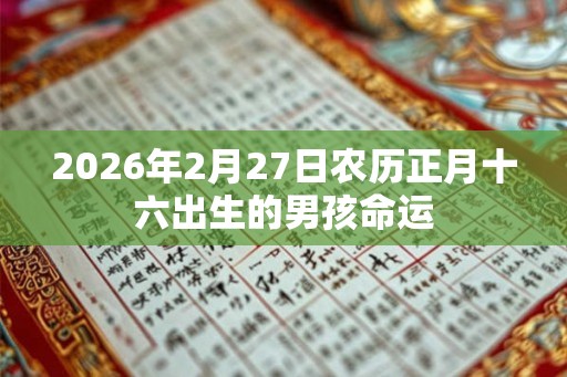 2026年2月27日农历正月十六出生的男孩命运 2026年2月27日农历正月十六出生的男孩命运