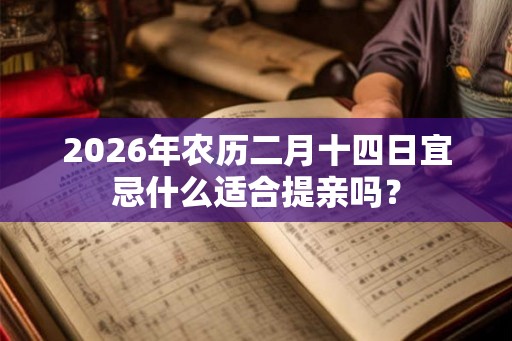 2026年农历二月十四日宜忌什么适合提亲吗？