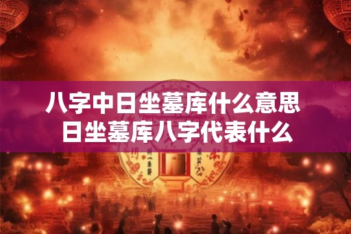 八字中日坐墓库什么意思 日坐墓库八字代表什么