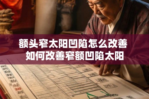 额头窄太阳凹陷怎么改善 如何改善窄额凹陷太阳