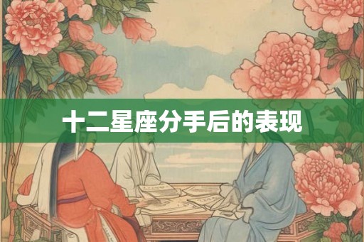 十二星座分手后的表现