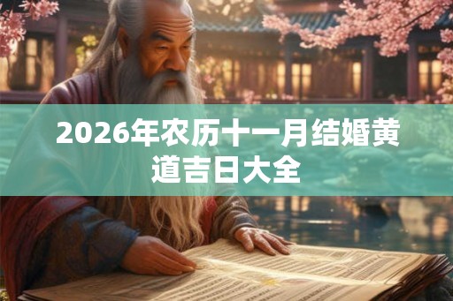2026年农历十一月结婚黄道吉日大全