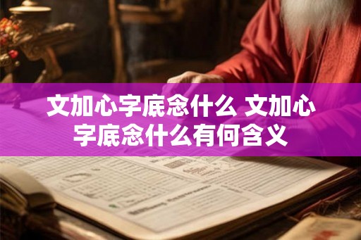 文加心字底念什么 文加心字底念什么有何含义