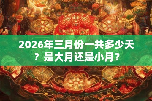 2026年三月份一共多少天？是大月还是小月？