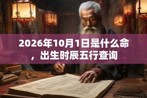 2026年10月1日是什么命，出生时辰五行查询