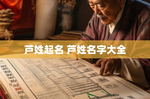 芦姓起名 芦姓名字大全