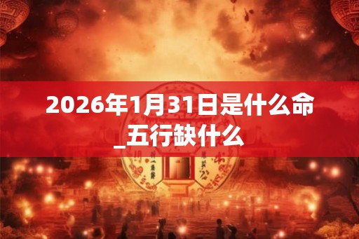 2026年1月31日是什么命_五行缺什么