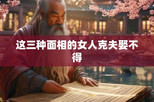 这三种面相的女人克夫娶不得