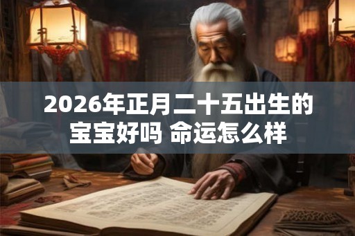 2026年正月二十五出生的宝宝好吗 命运怎么样