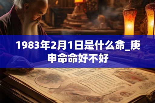 1983年2月1日是什么命_庚申命命好不好