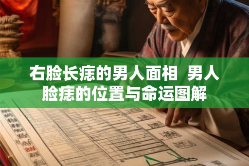 右脸长痣的男人面相  男人脸痣的位置与命运图解