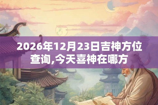 2026年12月23日吉神方位查询,今天喜神在哪方
